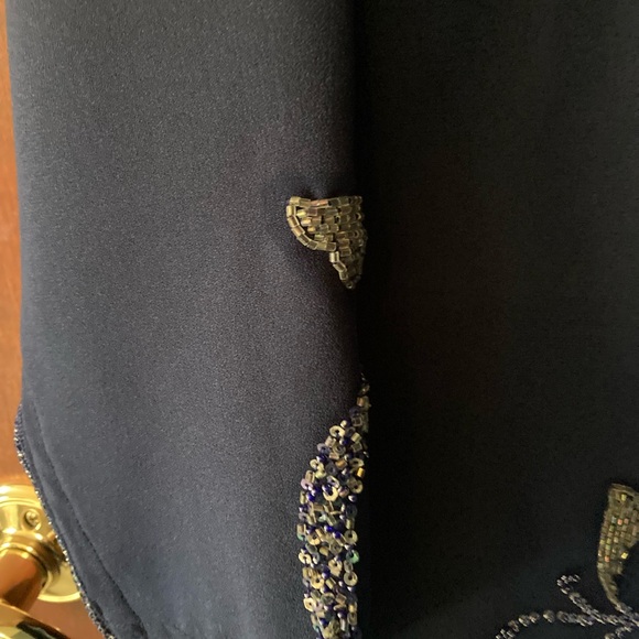 Formal Navy kameez elegantly embroidered with sequins perfect - Picture 5 of 5